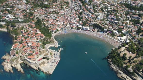 Aerial View of the Old City of Ulcinj alt