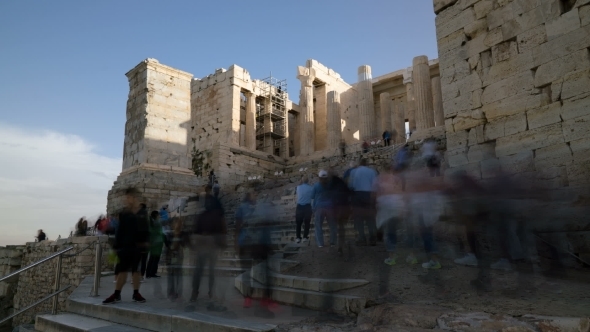 Propylaea Gate on Athenian Acropolis in Athens, Greece