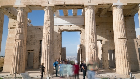 Propylaea Gate on Athenian Acropolis in Athens, Greece alt