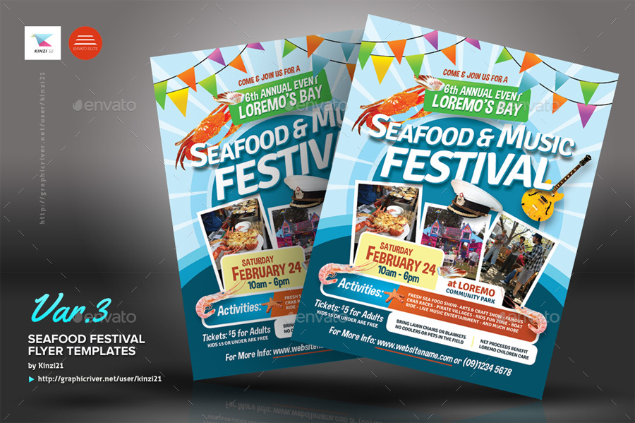 Seafood Festival Flyer Templates