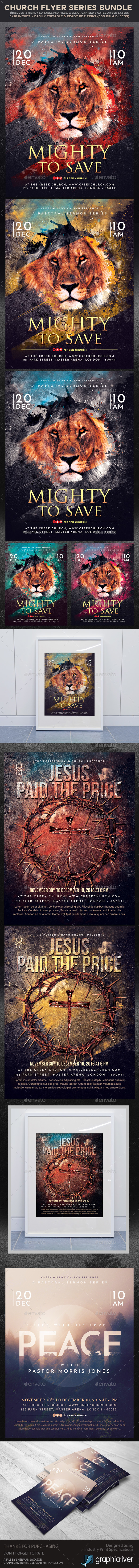 Church/Christian Themed Flyer Bundle - Church Flyers