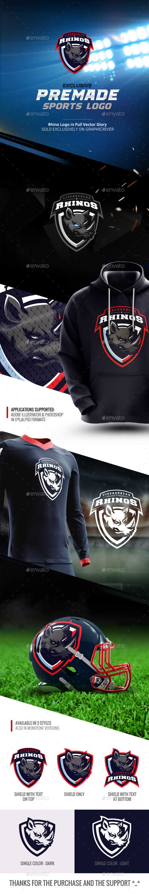 Rhinos Esports Mascot Logo - Sports Logo Templates