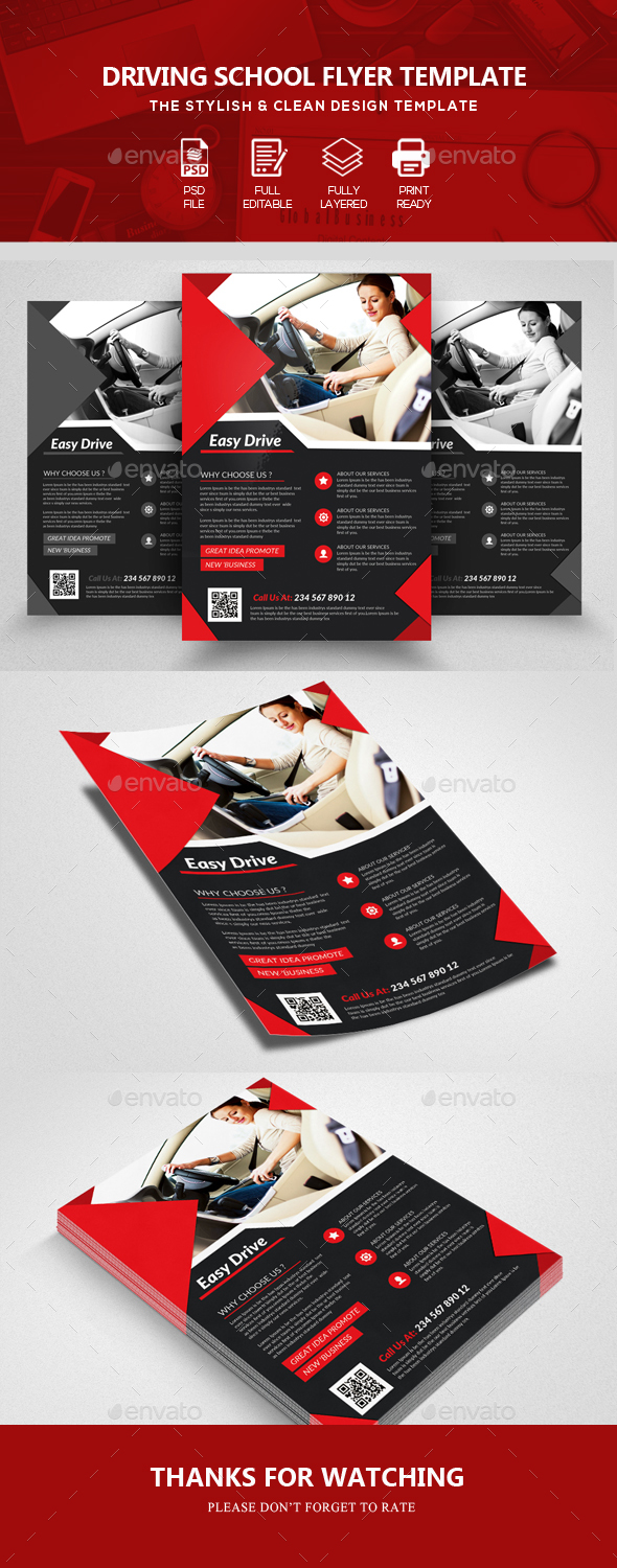 Driving School Flyer Template - Corporate Flyers