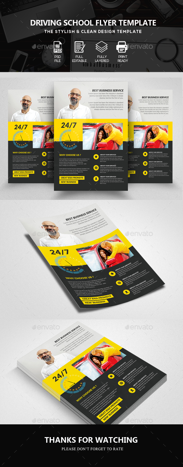 Driving Classes & Lesson Flyer - Commerce Flyers