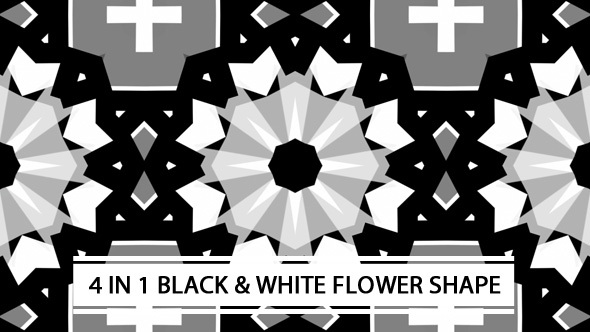 Black And White Flower Shape