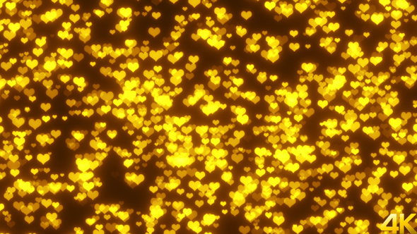 golden hearts background