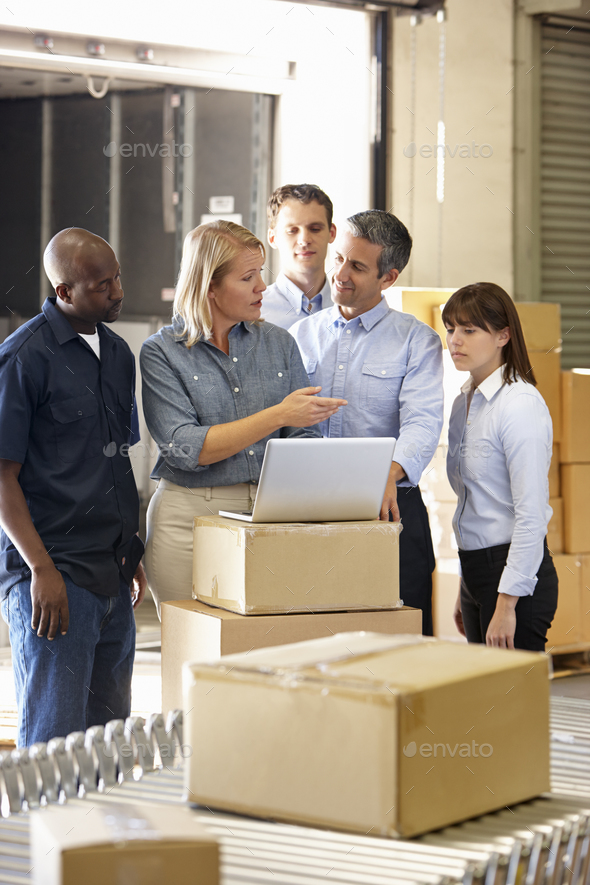 Workers In Distribution Warehouse - Stock Photo - Images