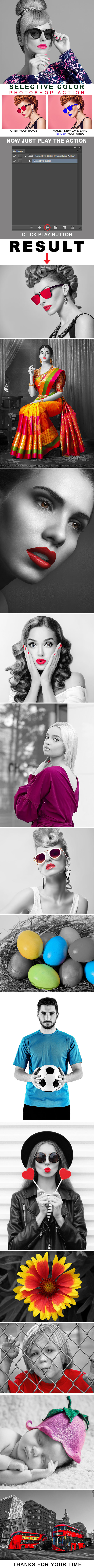 Selective Color Photoshop Action - Photo Effects Actions