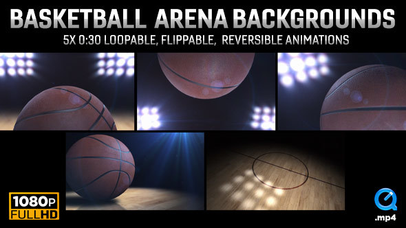 College Basketball Arena Backgrounds | 5-Pack (HD)