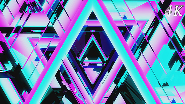 Triangular Neon 4k 04 By Vj Yarkus 4k Videohive