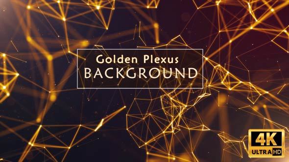 Golden Fast Plexus Background