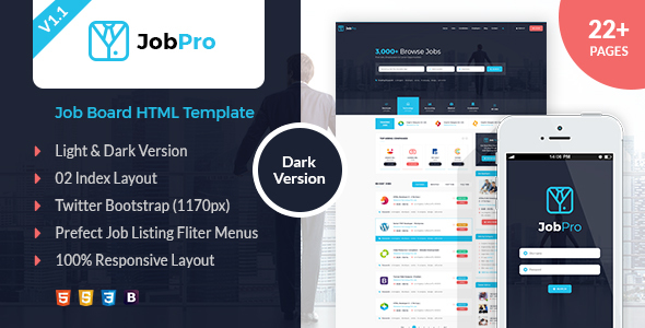 Job Pro - Job Board HTML Template - Business Corporate