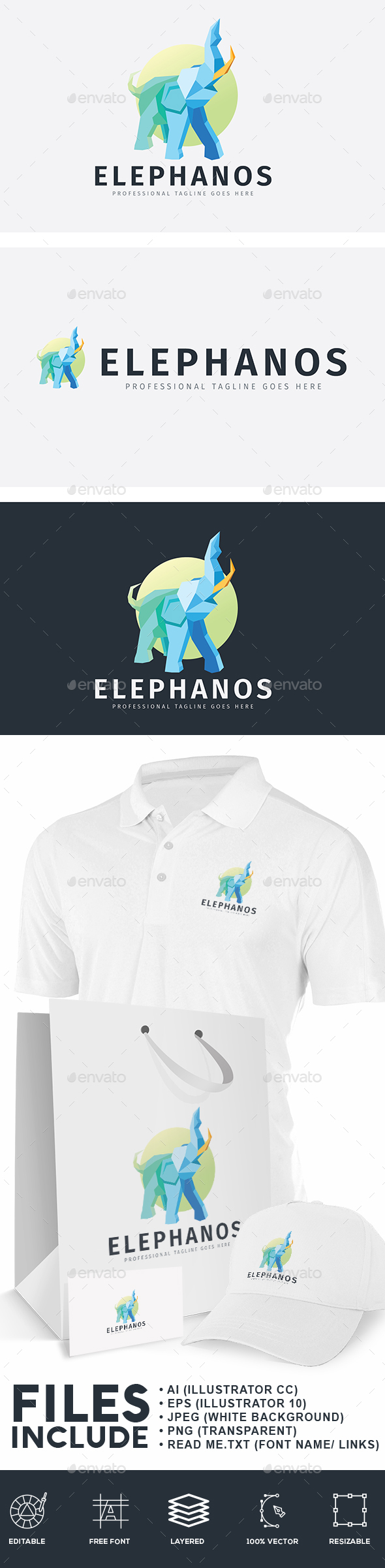 Elephant Logo - Animals Logo Templates