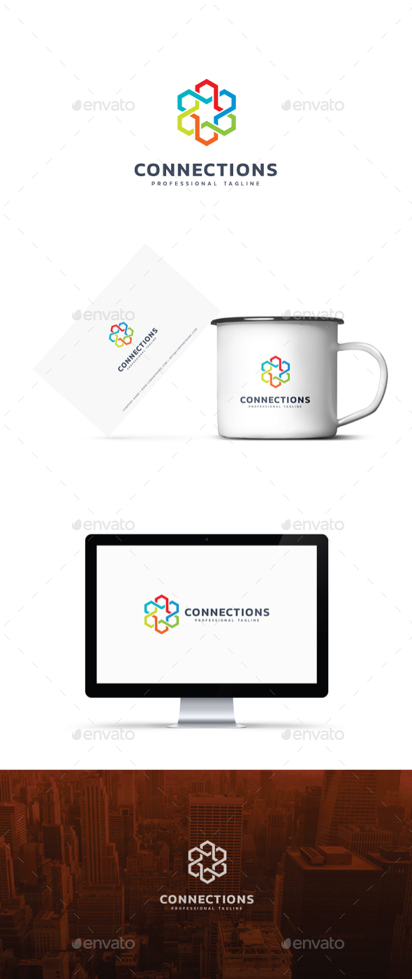 Connections Logo - Abstract Logo Templates