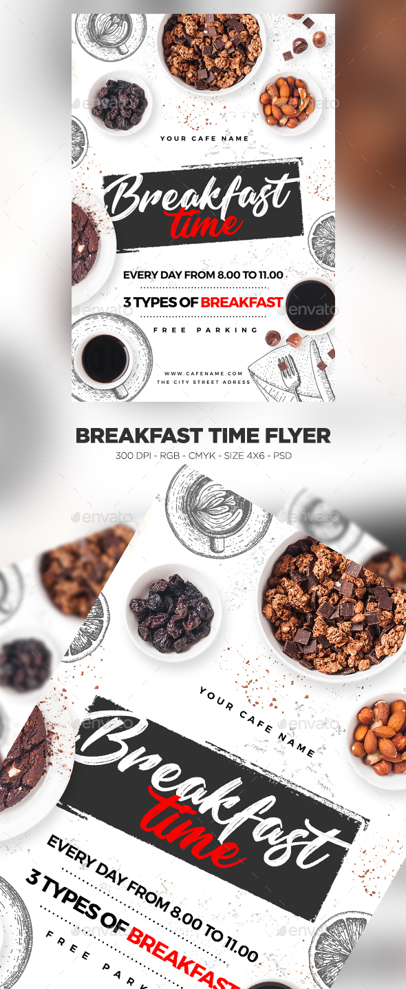 Breakfast Time Flyer - Restaurant Flyers