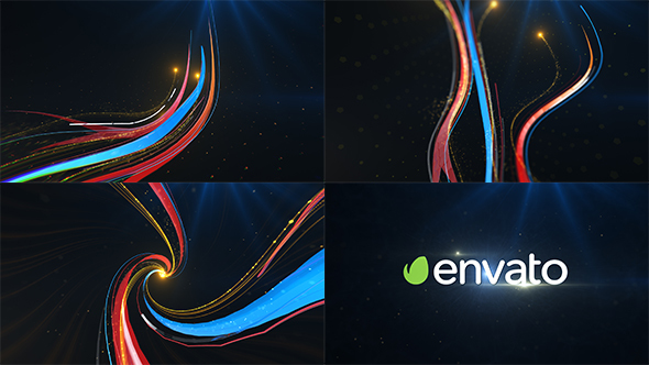 Colorful Lines Logo Reveal Logo Stings template preview