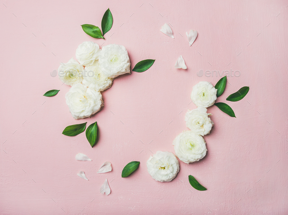 Floral background with blank card - Stock Photo - Images