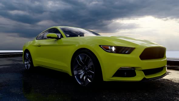 Yellow Sports Car alt