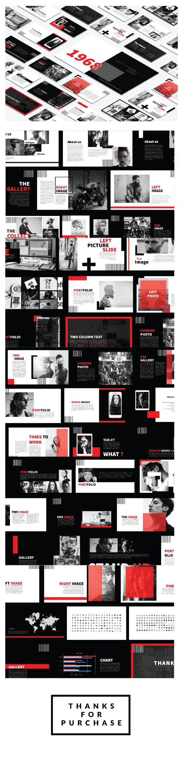 Black Minimal Keynote template - Creative Keynote Templates