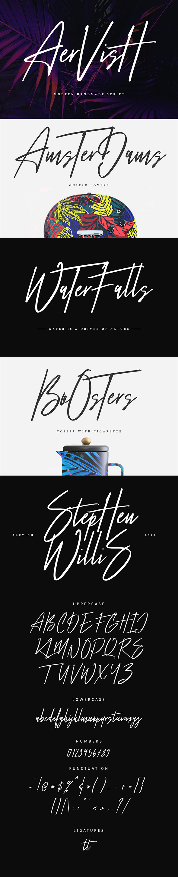 Aervish Typeface - Calligraphy Script