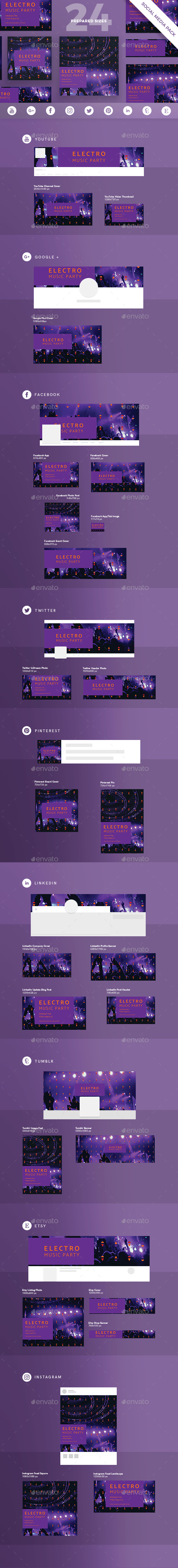 Music Party Social Media Pack - Miscellaneous Social Media