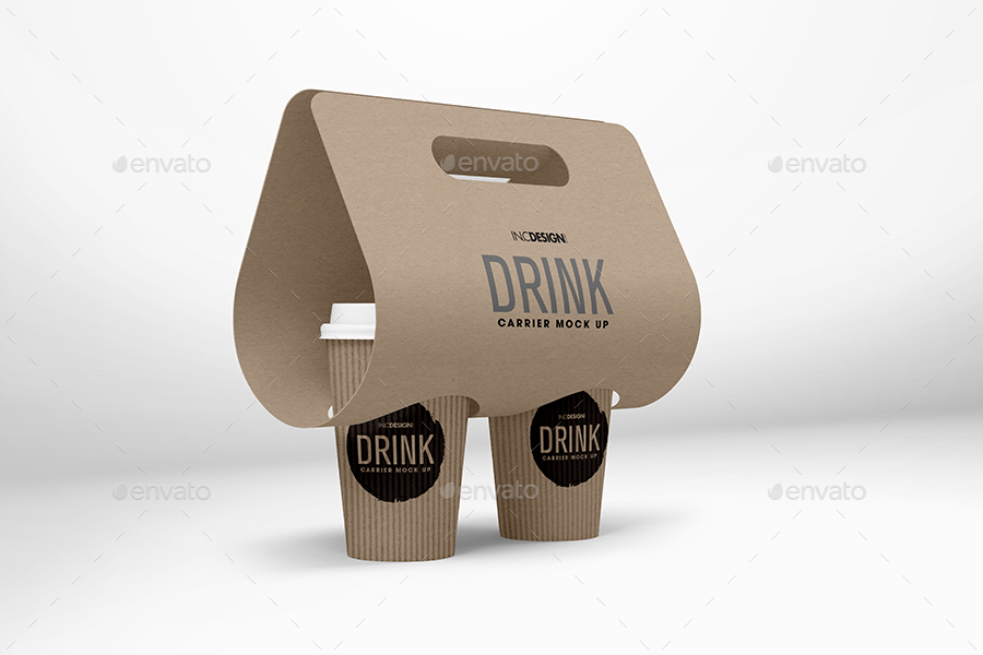 Download Coffee Or Drink Take Out Carrier Vol 1 Packaging Mock Up By Ina717