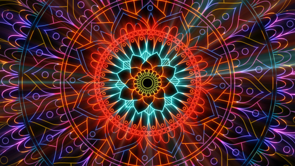 Colorful Rays Mandala