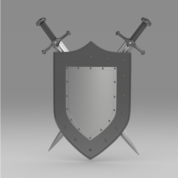 Shield and sword - 3Docean 21498107