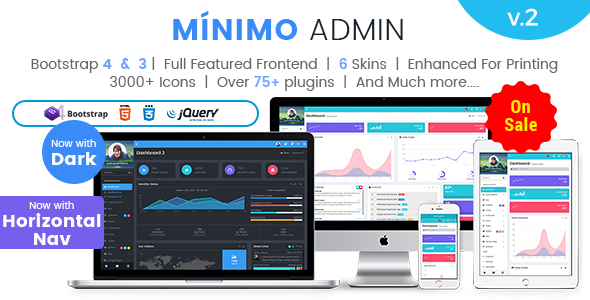 Minimo Pro - Responsive Bootstrap 4 Bootstrap 3 Admin Dashboard WebApp Template