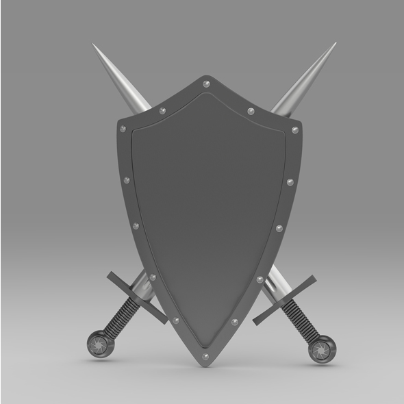 Shield and sword - 3Docean 21498431