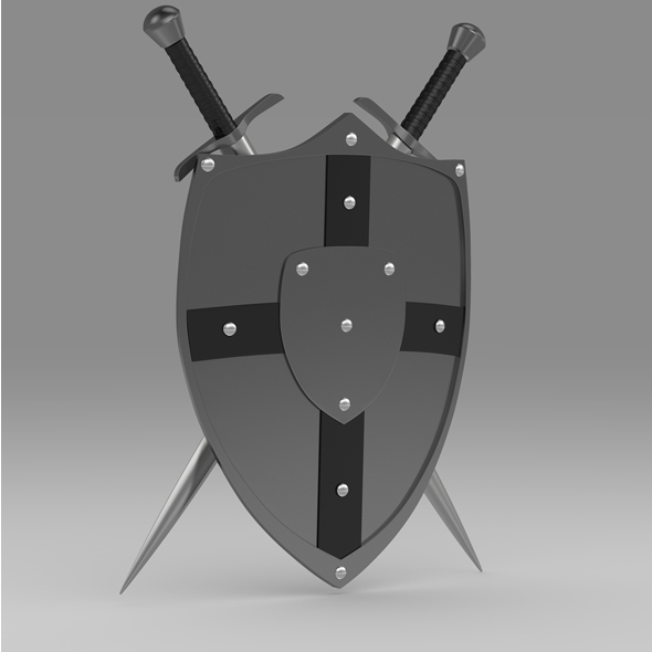 Shield and sword - 3Docean 21498485