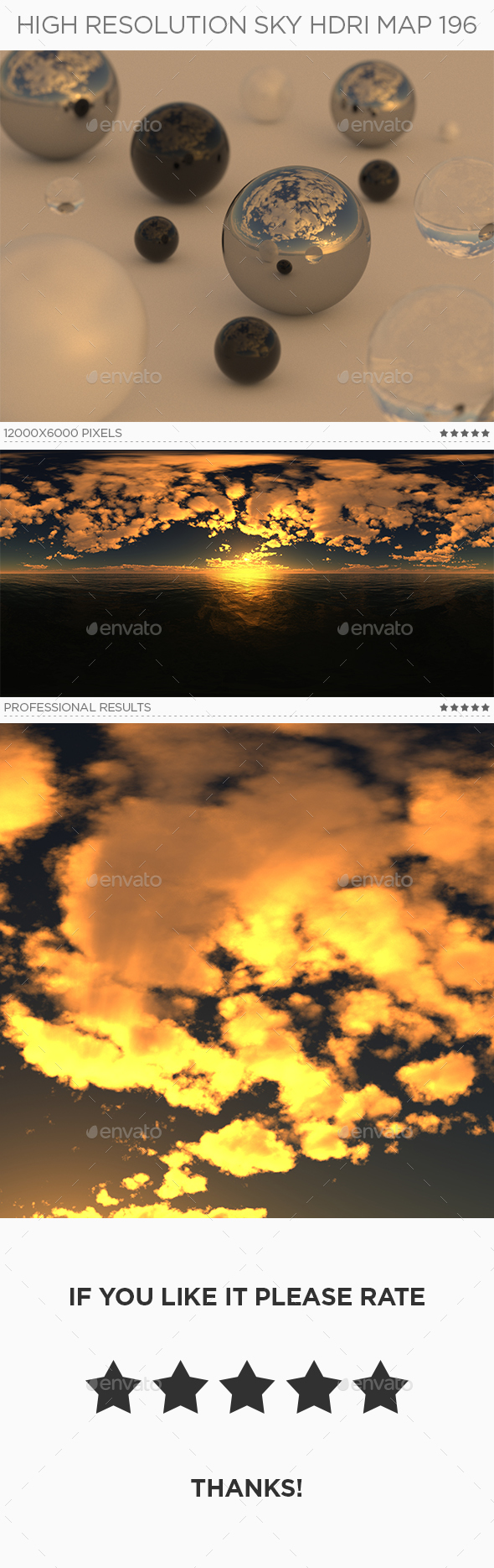 High Resolution Sky HDRi Map 196 - 3DOcean Item for Sale