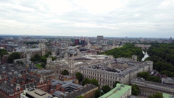 Aerial Panorama of Central London, UK