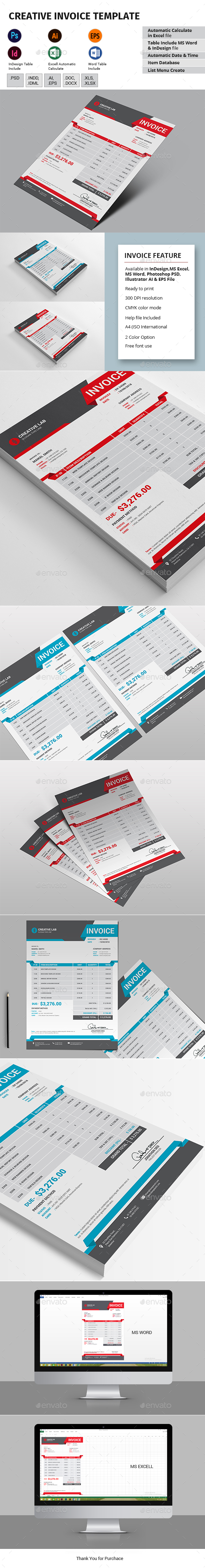 Creative Invoice Template - Proposals & Invoices Stationery