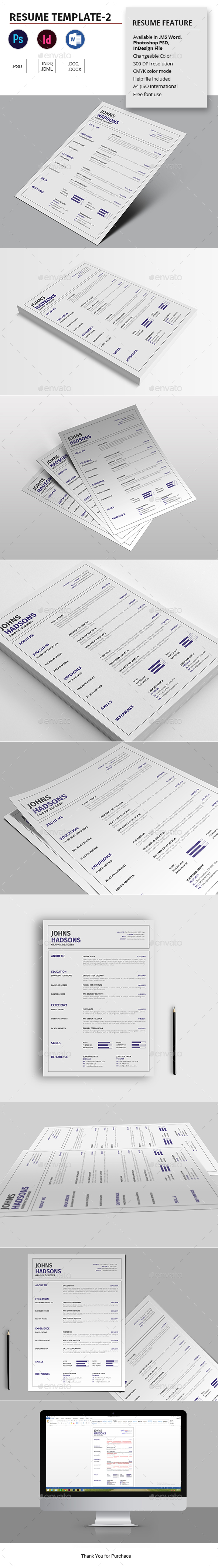 Resume Template-2 - Resumes Stationery
