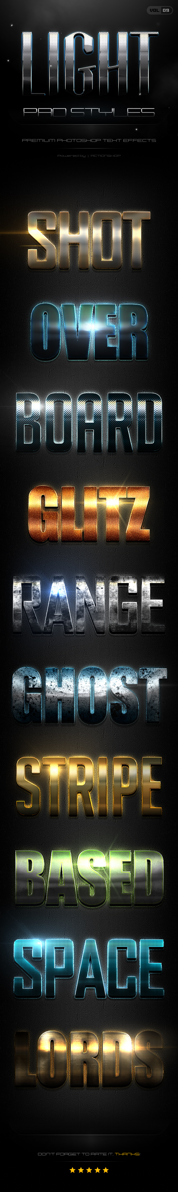 10 Light Pro Styles Vol.9 - Text Effects Styles