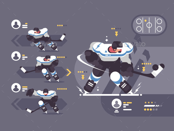 Hockey Team Players - People Characters