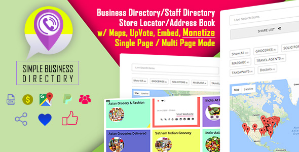 Simple Business Directory with Maps - CodeCanyon Item for Sale