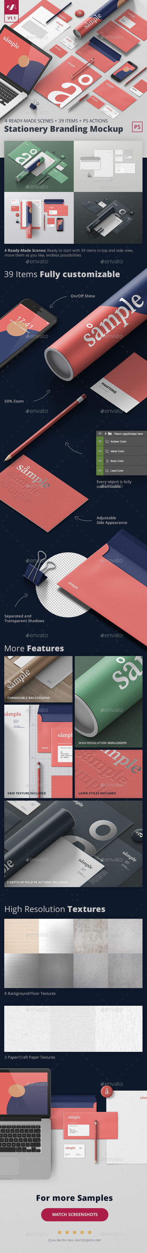 Stationery Branding Mockup Creator - Stationery Print