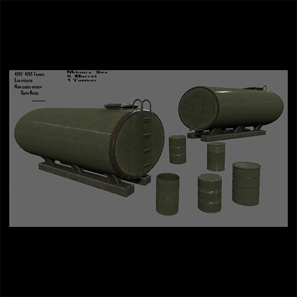military barrel set - 3Docean 21509071