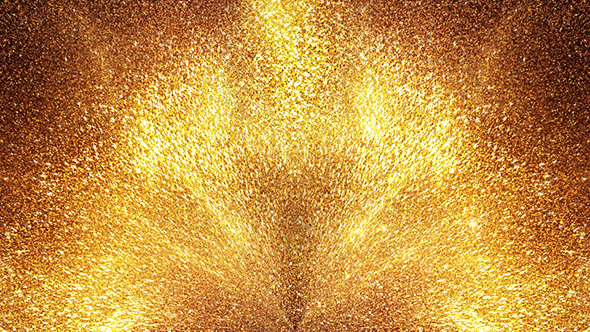 Golden Energy Particles Background
