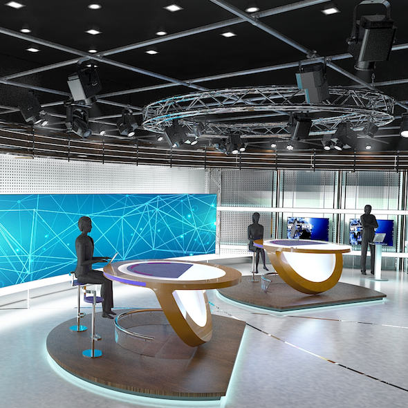 Virtual TV Studio News Set 3 - 3DOcean Item for Sale