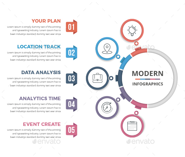 Modern Circle Infographics - Infographics