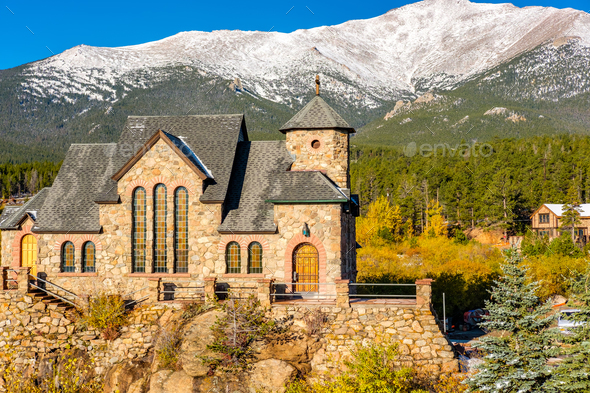 Chapel on the Rock near Estes Park in Colorado - Stock Photo - Images