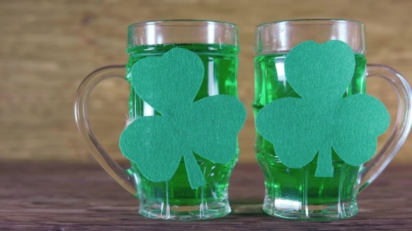 St. Patrick's Day Green Beer And Clover