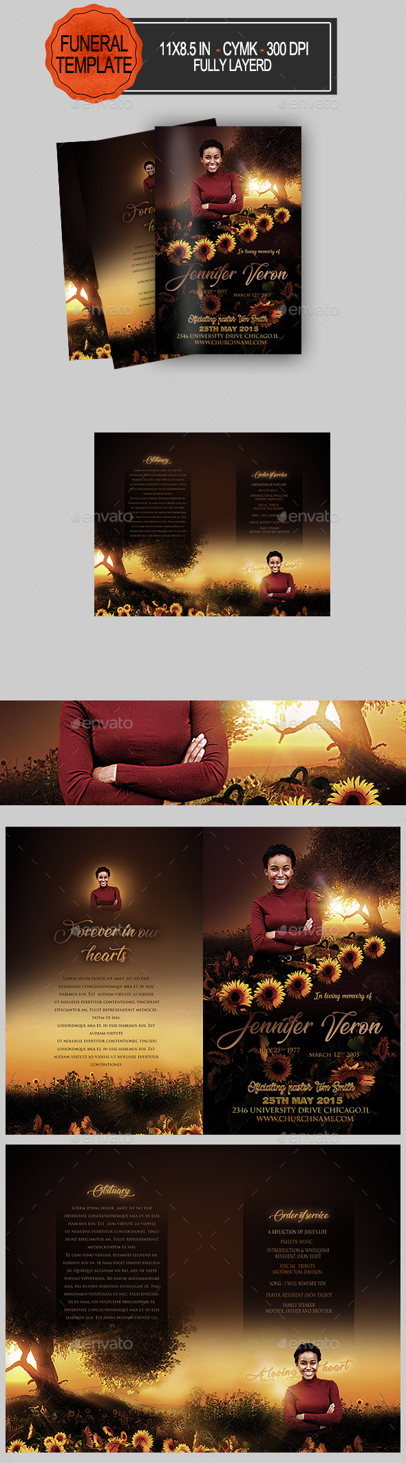 Funeral Program Template - Informational Brochures