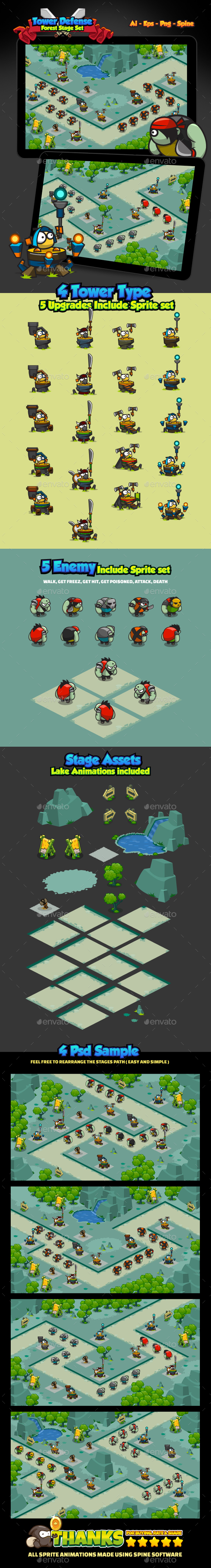 Tower Defense Forest Pack - Game Kits Game Assets
