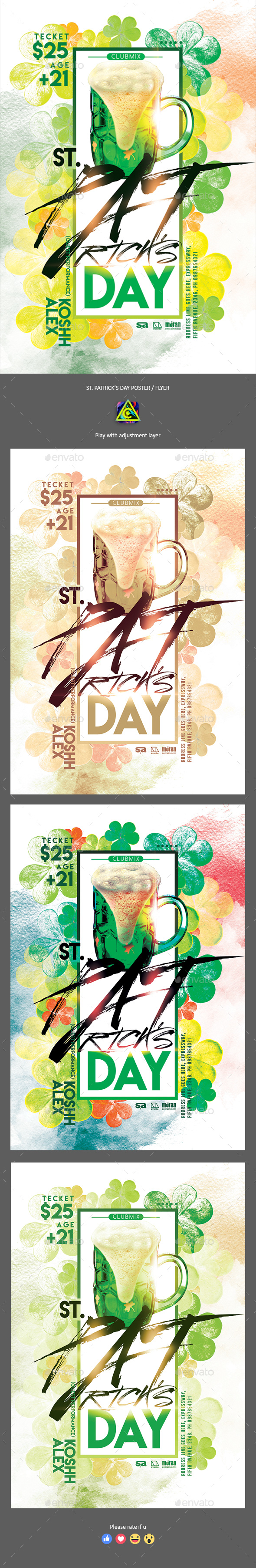 St. Patrick's Day Poster / Flyer - Clubs & Parties Events