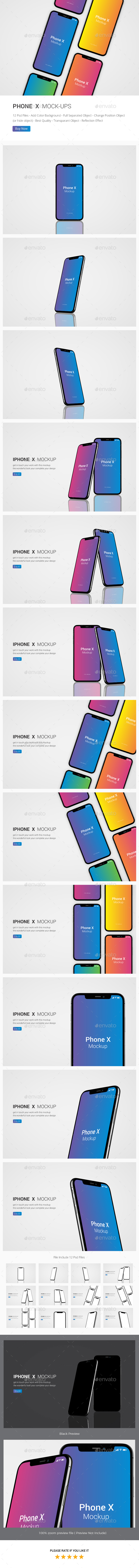 Phone X Mockup - Mobile Displays