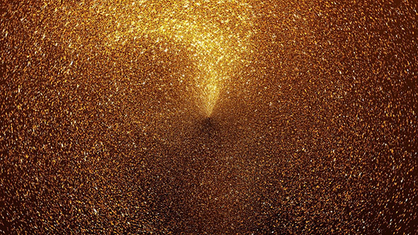 Golden Energy Particles Background - V2 Centered